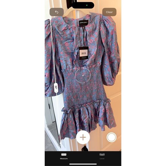 NWT Cynthia Rowley smocked silk twill dress, Small $495 - Picture 10 of 11